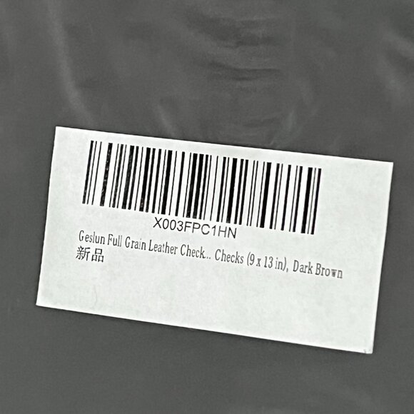 Genuine Full Grain Leather Checkbook Portfolio - Picture 11 of 14